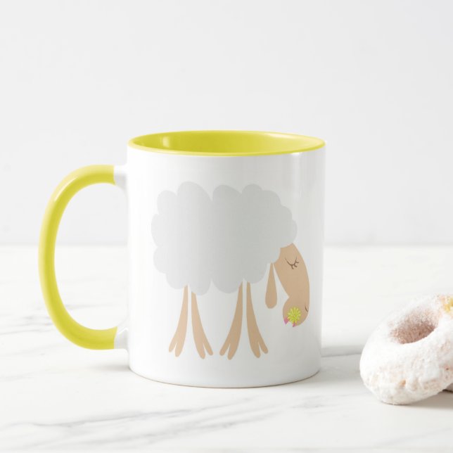 Miss Fluffy McCottonball Mug (With Donut)