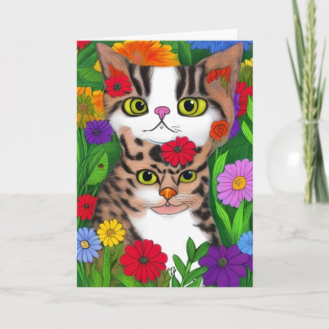 Miss | Friendship Whimsical Cat Card (Front)