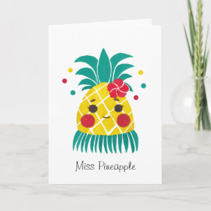 Miss Hawaiian Pineapple Card