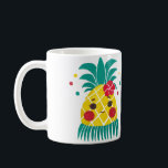 Miss Hawaiian Pineapple Coffee Mug<br><div class="desc">Miss Hawaiian Pineapple pattern illustration inspired by hawaiian hula dancer costume and accessories while pineapple is identical as tropical fruit. Use bright colour choice to show freshness and tropical athmosphere. The illustration is use watercolor painting technique.</div>