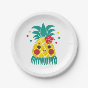 Miss Hawaiian Pineapple Paper Plate
