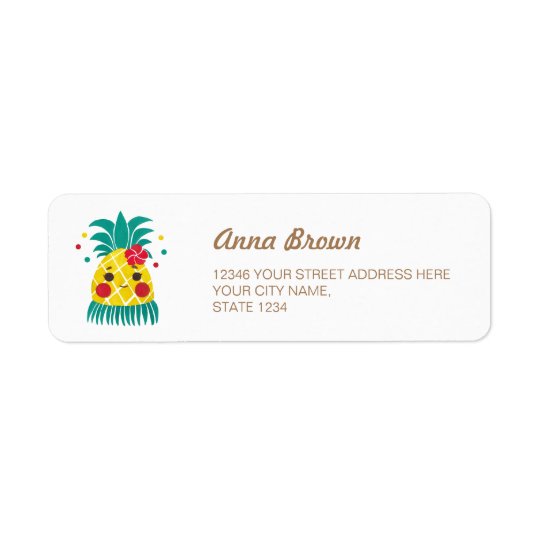 Miss Hawaiian Pineapple Return Address Label