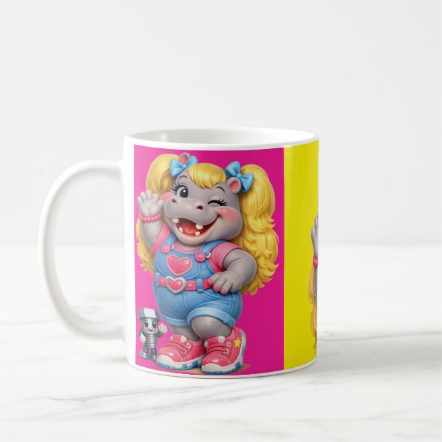 Miss Hippo Coffee Mug (Left)