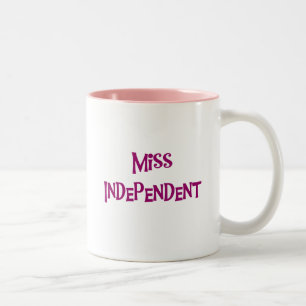 Miss Independant Tshirts and Gifts Two-Tone Coffee Mug