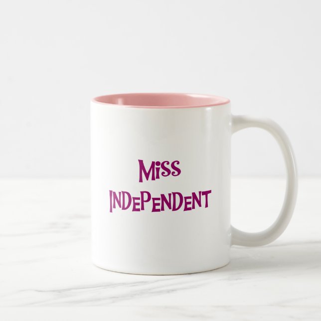 Miss Independant Tshirts and Gifts Two-Tone Coffee Mug (Right)