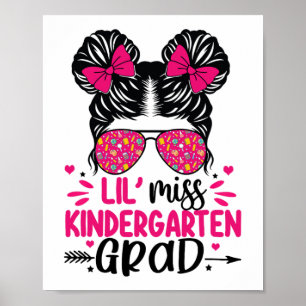 Miss Kindergarten Grad Graduation Graduated Girls  Poster