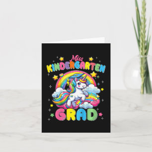 Miss Kindergarten Grad Unicorn Last Day Of School Card