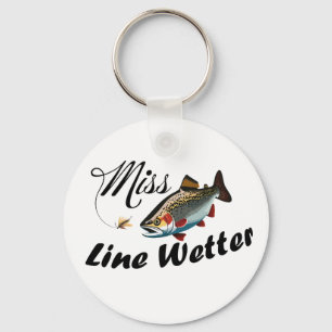 Miss Line Wetter Rainbow Trout Key Ring