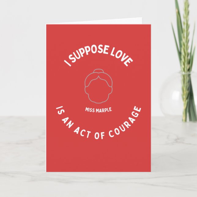 Miss Marple Love Quote Card Anniversary Valentine (Front)