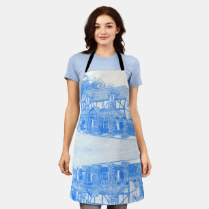 'Miss Marple's Tea Room' - Apron (Blue)