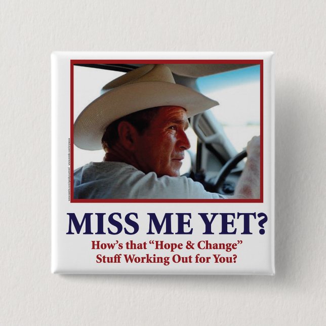 Miss Me Yet? 15 Cm Square Badge (Front)