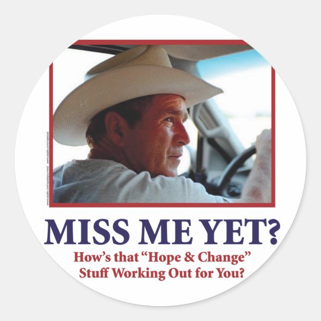 Miss Me Yet? Classic Round Sticker (Front)