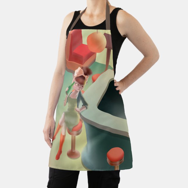 Miss Meow – Late Night Bar Series Apron (Insitu)