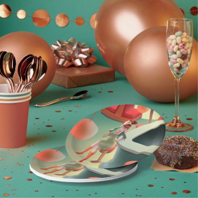 Miss Meow – Late Night Bar Series Paper Plate (Multi)