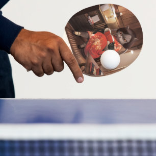 Miss Meow – Vintage Cat Reading Time Ping Pong Paddle