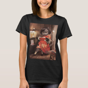 Miss Meow – Vintage Cat Reading Time T-Shirt