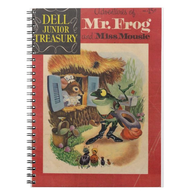 Miss Mousie - Mr. Frog - Retro Comics  - Fantasy Notebook (Front)