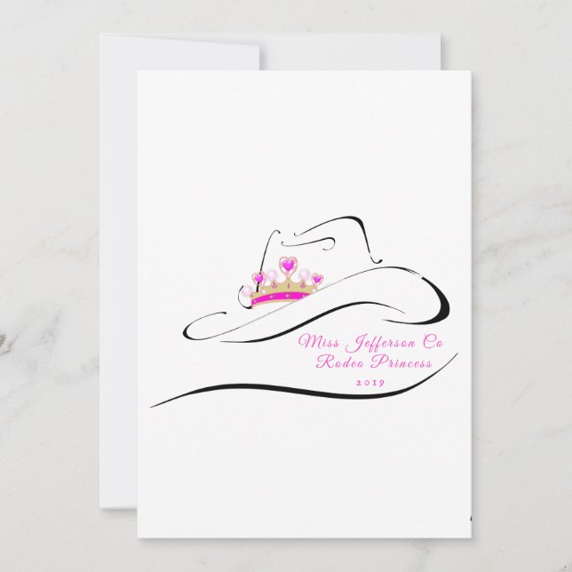 Miss Mrs Rodeo Crown Pageant Note Cards (Front)