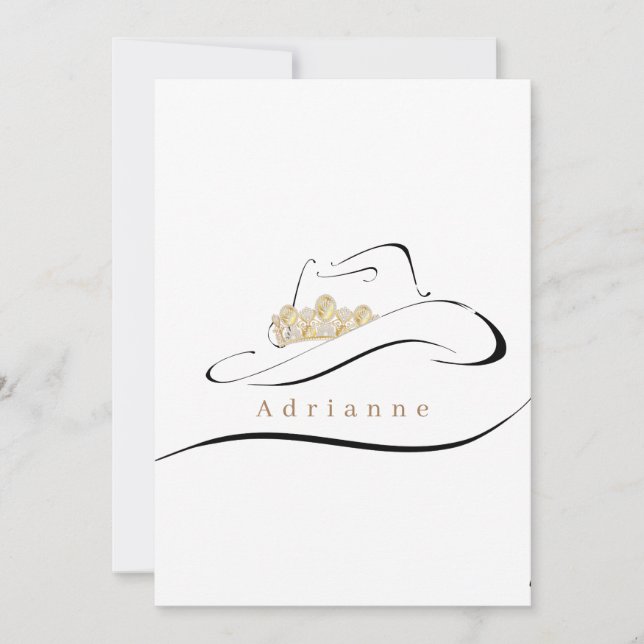 Miss Mrs Rodeo Crown Pageant Note Cards (Front)