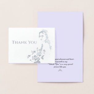 Miss Mrs USA America Crown-with Photo Greeting Foil Card