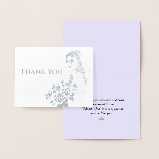 Miss Mrs USA America Crown-with Photo Greeting Foil Card (Display)