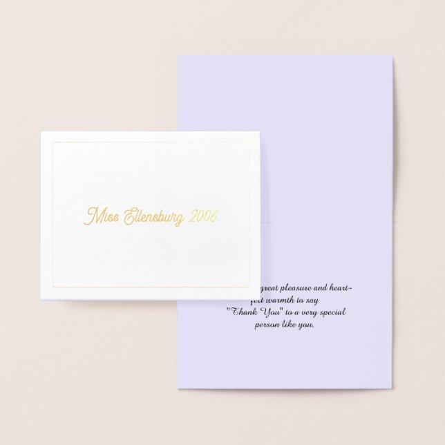 Miss Mrs. USA America Thank You Card (Display)