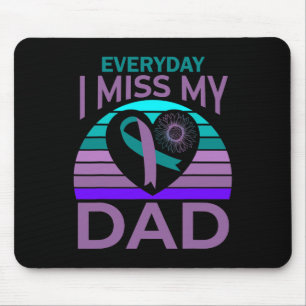 Miss My Dad Heart Sunflower Suicide Awareness Daug Mouse Mat