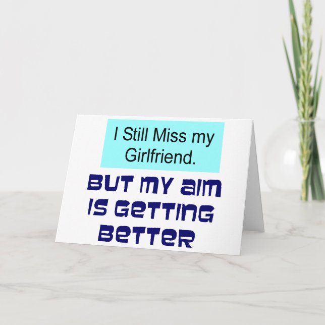 Miss my Girlfriend Card (Front)