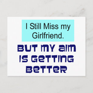 Miss my Girlfriend Postcard