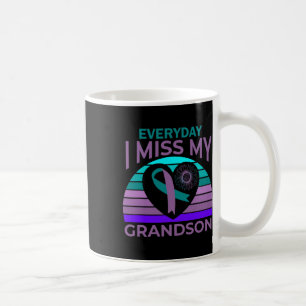Miss My Grandson Heart Suicide Awareness Grandma G Coffee Mug