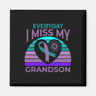 Miss My Grandson Heart Suicide Awareness Grandma G Magnet