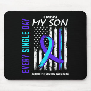 Miss My Son Suicide Prevention Awareness American  Mouse Mat
