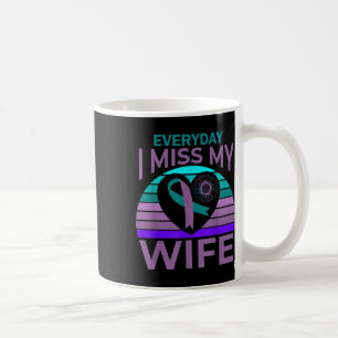 Miss My Wife Heart Sunflower Suicide Awareness Hus Coffee Mug
