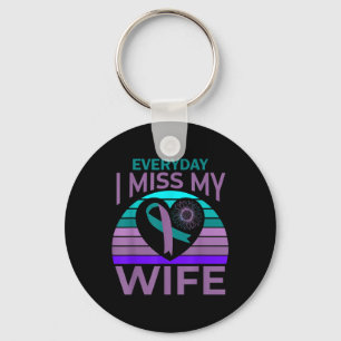 Miss My Wife Heart Sunflower Suicide Awareness Hus Key Ring