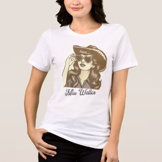 Miss Never Do No Wrong Wallen shirt,wallen Concert Tri-Blend Shirt