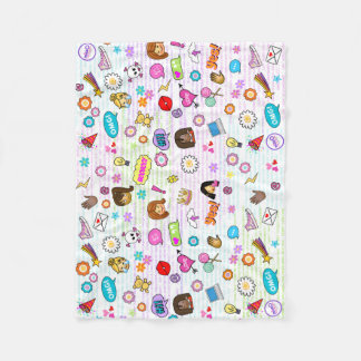 Miss Oji's Fleece blanket in White