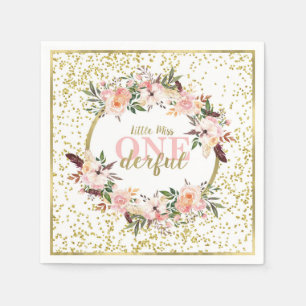 Miss ONEderful Birthday Napkin