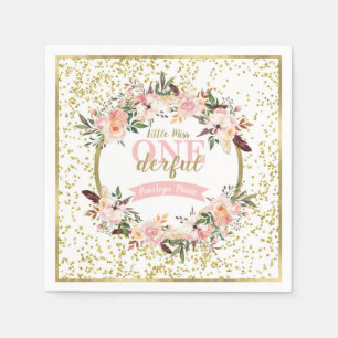 Miss ONEderful Birthday Napkin