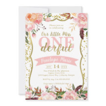 Miss ONEderful Birthday Party Invitation