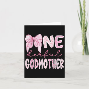 Miss Onederful Godmother Coquette First Birthday P Card