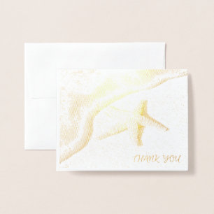 Miss Pageant Custom Photo Seashore Thank You Foil Card