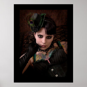 Miss Peacock - Print (Plain Border)