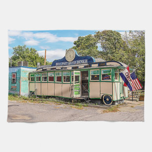 Miss Port Henry Diner, Port Henry, New York Tea Towel