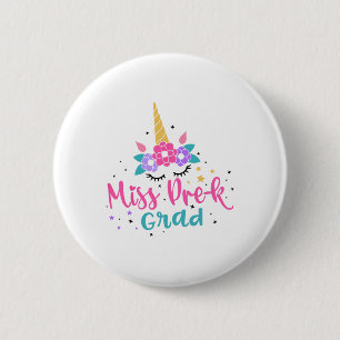 Miss Pre-k Grad Preschool Graduation Girls Kids 6 Cm Round Badge