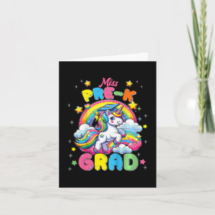 Miss Pre K Grad Unicorn Last Day Of School Graduat Card