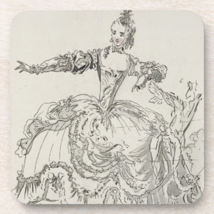 Miss Puvigne as The Living Statue, in Pigmalion, a Coaster