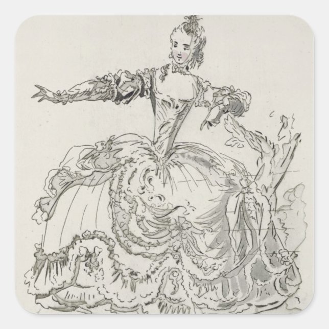 Miss Puvigne as The Living Statue, in Pigmalion, a Square Sticker (Front)