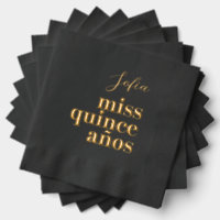 Miss Quince Años Black and Gold