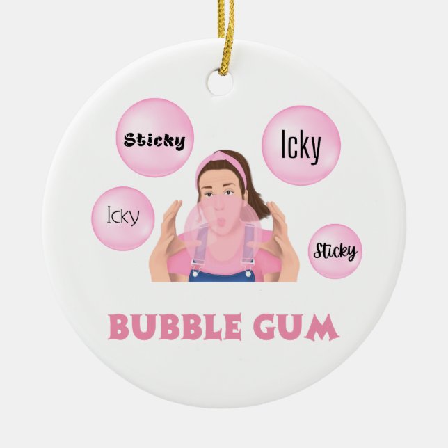 Miss Rachel Ornament - Icky Stick, Bubblegum (Front)