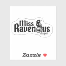 Miss Ravenous Designs Logo Sticker